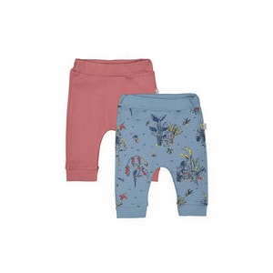 Set de 2 perechi de pantaloni Savana pentru bebelusi, Tongs baby, 6-9 luni, albastru