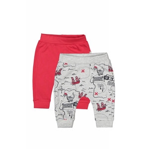 Set de 2 perechi de pantaloni Dino pentru bebelusi, Tongs baby, rosu, 12-18 luni