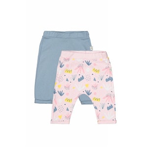 Set de 2 perechi de pantaloni Frunze pentru bebelusi, Tongs baby, Roz, 6-9 luni