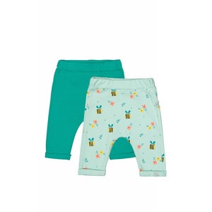 Set de 2 perechi de pantaloni Albinute pentru bebelusi, Tongs baby, verde, 6-9 luni