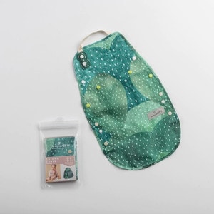 Baveta bebelusi 2 in 1 Miniware Catch & Cover Prickly Pear, verde