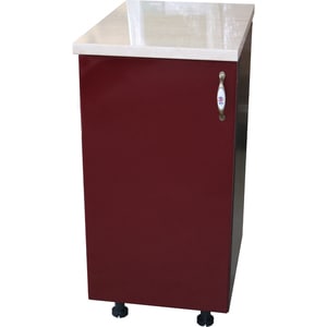 Dulap bucatarie Zebra, MDF, blat Travertin, 40 x 60 x 85 cm, rosu-wenge