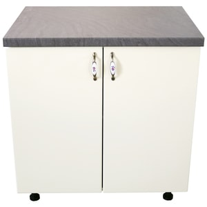 Dulap bucatarie Zebra, MDF, blat beton, 80 x 60 x 85 cm, alb-gri