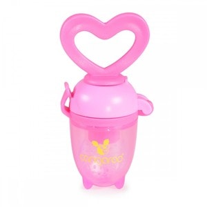 Saculet de hranire din silicon Cangaroo Love Food Feeder F1333, Roz