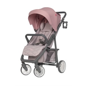 Carucior nou nascut Euro-Cart FLEX Powder Pink omologat pana la 22 kg 0 - 36 luni, Roz/Gri