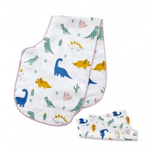 Set prosopel BabyJem pentru alaptare din muselina, model Dino, multicolor