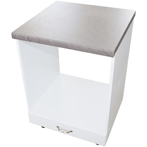 Corp inferior bucatarie Zebra, MDF, blat Beton, 60 x 60 x 85 cm, alb-gri