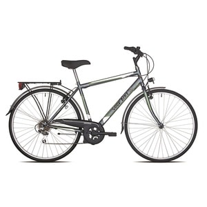 Bicicleta Barbat TRK 28 Otel 6 viteze , Furca Rigida, Gri