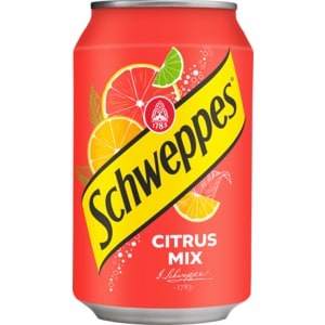 Bautura racoritoare carbogazoasa Schweppes Citrus Mix, Doza 0.33L, 12 bucati