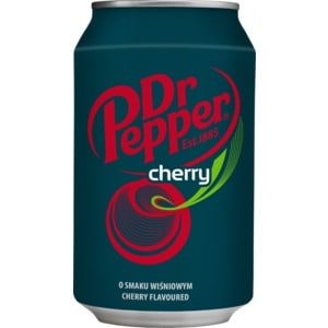 Bautura racoritoare carbogazoasa Dr. Pepper Cherry, doza 0.33L, 12 bucati