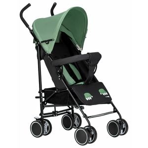 Carucior sport FreeON, Simple, Spatar si suport picioare reglabile, Capotina cu fereastra, Conform cu EN 1888-1:2018 si A1:2022, Black/Green
