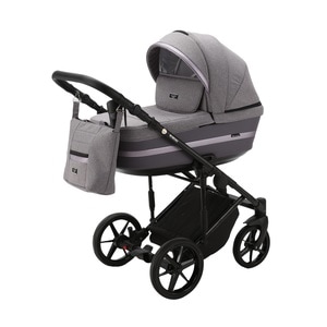 Carucior 3 in 1 ADAMEX RIMINI ALU, LUX Collection, Linen & EcoLeather RY48, Lavander Lila