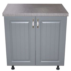 Masca chiuveta Zebra, MDF, blat Beton, 80 x 60 x 85 cm, alb-gri