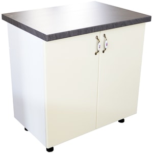 Masca chiuveta Zebra, MDF, blat Beton, 80 x 60 x 85 cm, alb vanilie