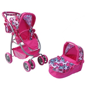 Carucior pentru papusi Moni Sweet Heart Pink