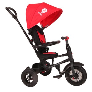 Tricicleta cu roti de cauciuc Qplay Rito Rubber Rosu