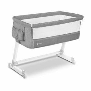Lionelo - Patut co-sleeper Theo 2 in 1, setare unghiulara, Reglabil in 5 pozitii pe inaltime, Conform standardele europeane de securitate EN1130 si EN16890, Grey