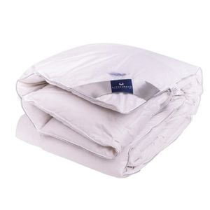 Pilota pentru iarna, 200x220 cm, pene si puf de gasca, Virgin Satin Casettino, Billerbeck