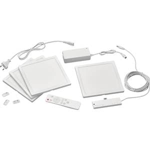 Kit panouri luminoase modulare Starter Kit WOFI Germany, LED RGBW cu Telecomanda, Dimabile, 4 programe de schimbare a culorilor, include kit de alimentare