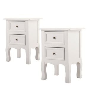 Set 2 noptiere albe