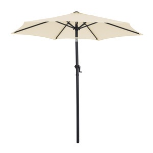 Umbrela soare cu manivela rotunda, Functie de inclinare, UV 40+, Bej, 200 cm