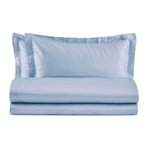 Set lenjerie de pat matrimonial 4 piese Agatha Valanga, Biancoperla - EXA2200001CC20063, bleu