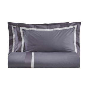 Set lenjerie de pat matrimonial 4 piese Twin Ostrica, Biancoperla - EXA2200003CC20036, gri