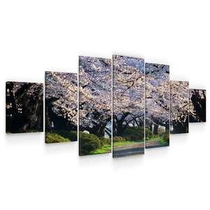 Set Tablou DualView Startonight Flori de primavara, 7 piese, luminos in intuneric, 100 x 240 cm