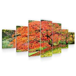 Set Tablou DualView Startonight Artar japonez, 7 piese, luminos in intuneric, 100 x 240 cm