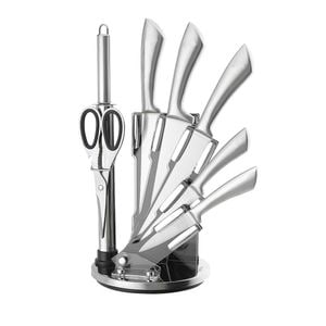 Set de cutite profesionale de 8 piese cu suport transparent