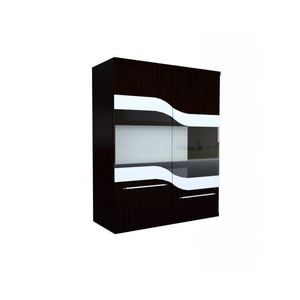 Vitrina suspendata Sigma, 2 usi, 90 x 38 x 102.7 cm, wenge