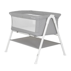 Patut nou nascut Moni Kalinihta cu saltea si protectie contra insectelor, 90x53 cm, Gri