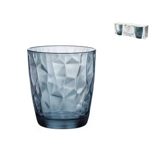 Set 3 pahare Diamond, 300 ml,  Albastru