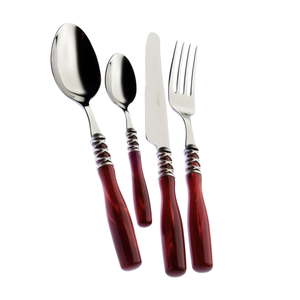 Set 24 tacamuri, Casa Bugatti - Arianna Old-silver, ARB3M-S5450, bordeaux