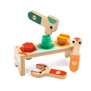 Jucarii Montessori Banc de lucru cu suruburi, Bricolou Djeco