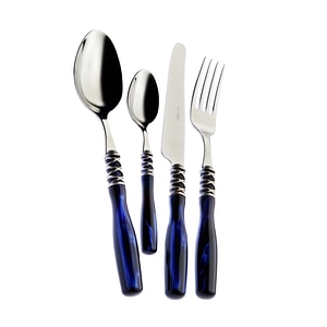 Set 24 tacamuri, Casa Bugatti - Arianna Old-silver, ARB2M-S5450, albatru