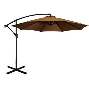 Umbrela de soare suspendata, diametru 2,7 m, kaki