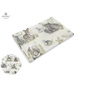 Scutec tetra MimiNu, Design Calm Forest Natural, Refolosibil, Cu multiple intrebuintari, Dimensiune 70x80 cm, Din bumbac certificat Oeko Tex Standard 100