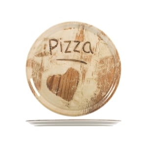 Farfurie pizza 33 cm, portelan cu design inima