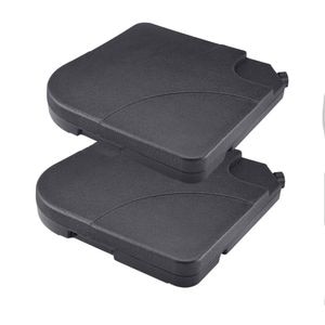 Baza pentru umbrela de soare, 2 bucati, 50 x 50,5 x 6,5 cm, negru