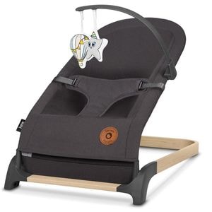 Fotoliu balansoar June, Cu arcada cu jucarii, Ergonomic, Balansare manuala, Pliabil, 0 luni+, Gri, Lionelo