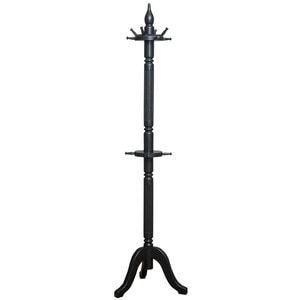 Cuier Szel-Mob stativ hol din lemn masiv Fancy Chic, culoare negru P003, 100% lemn masiv