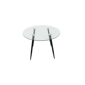 Masa living MB-83, sticla securizata, 100 x 100 x 76 cm, negru