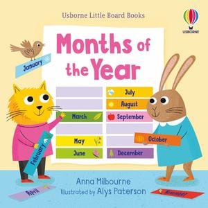 Carte pentru copii, Usborne, Little Board Books Months of the Year, 2+ ani