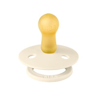 Suzeta anatomica din latex M Bibs Ivory 020096, Crem 6-18 luni