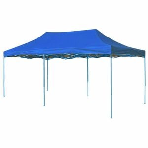Pavilion pliant cu cadru metalic, 2,9 x 5,7 m, albastru