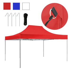 Pavilion pliant cu cadru metalic, 2,9 x 4,25 m, rosu