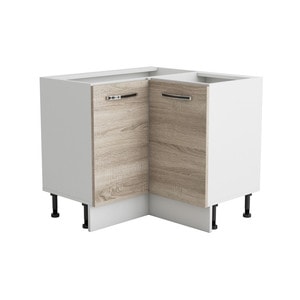 Dulap bucatarie Alfa, lemn, 90 x 46 x 81 cm, sonoma-alb