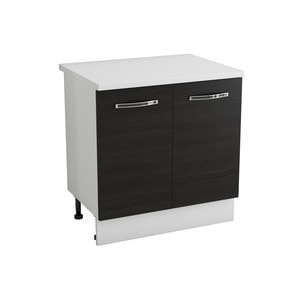 Masca chiuveta Alfa, lemn, 80 x 60 x 83 cm, wenge-alb