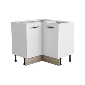 Dulap bucatarie Alfa, PAL, 90 x 46 x 81 cm, alb-sonoma